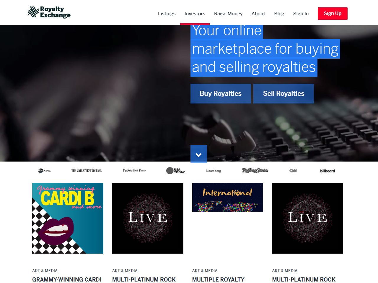 Royalty Exchange Music Rights Marketplace — Buzzsonic