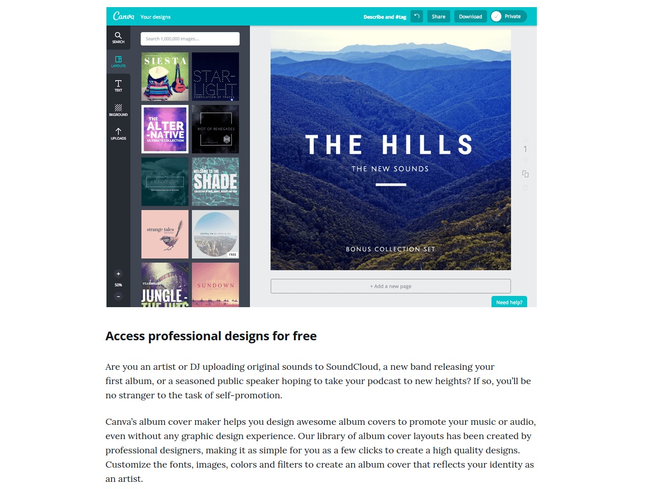 Canva Online Album Cover Maker — Buzzsonic