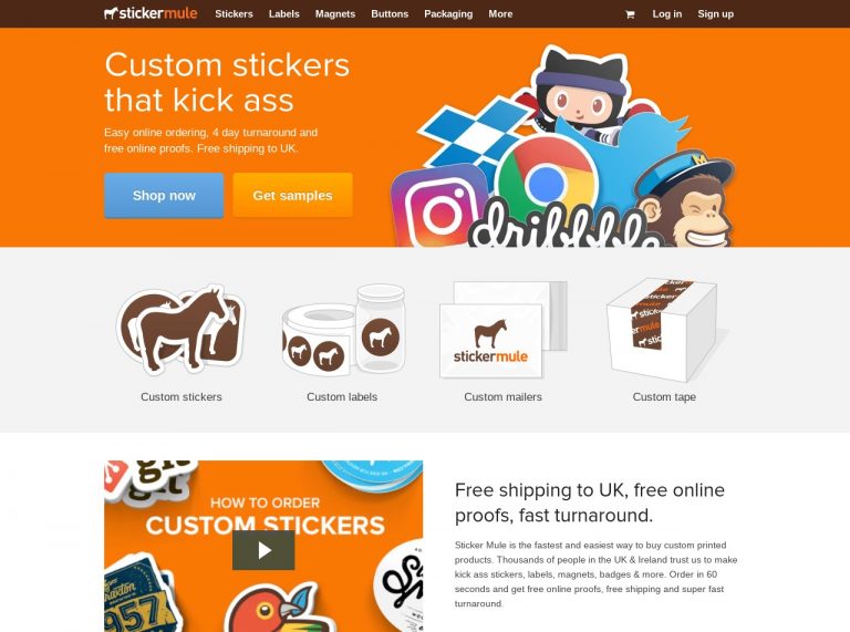 Sticker Mule UK Custom Stickers — Buzzsonic