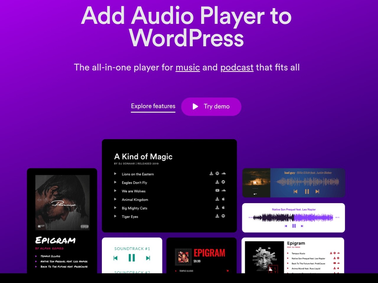 Sonaar WordPress MP3 Music Player Pro Plugin — Buzzsonic