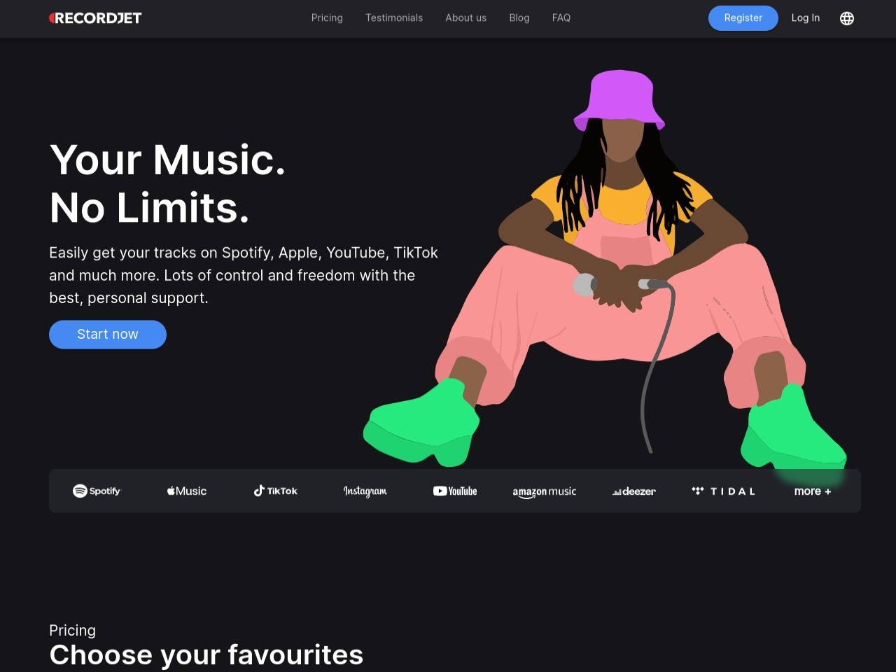 RecordJet: Digital Music Distribution — Buzzsonic