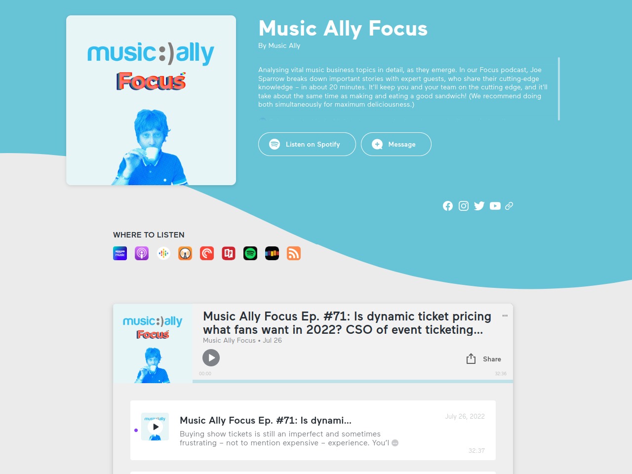 Music Ally Focus - Music Industry Podcast — Buzzsonic