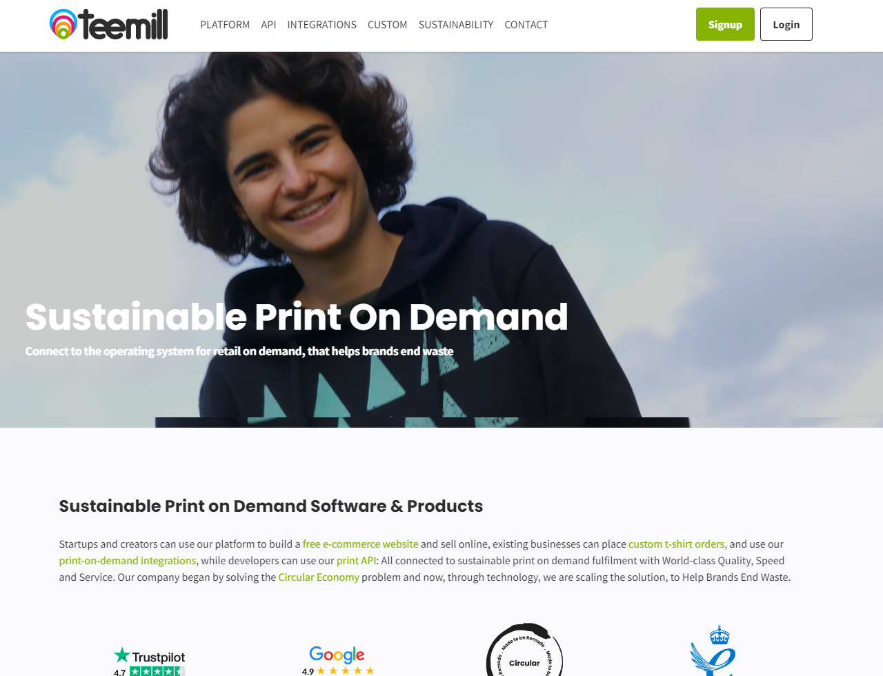 Teemill  Sustainable Print on Demand