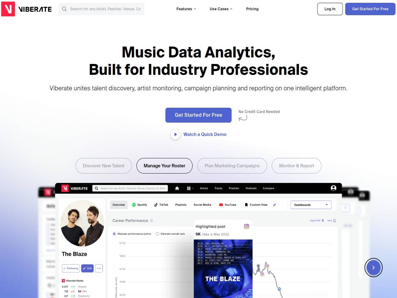 Viberate: Musicians Analytics & Social Media Monitoring