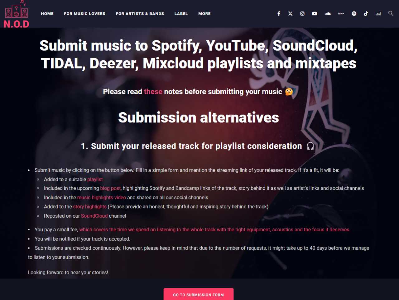 Matchfy: Spotify Playlist Submission Tools — Buzzsonic