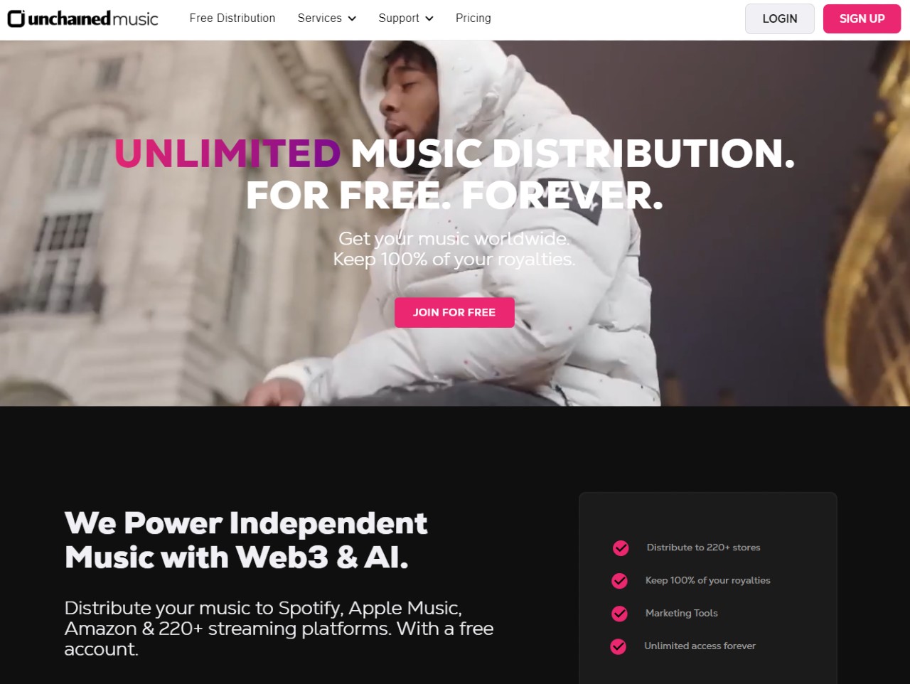 Unchained Music - Free Digital Distribution — Buzzsonic