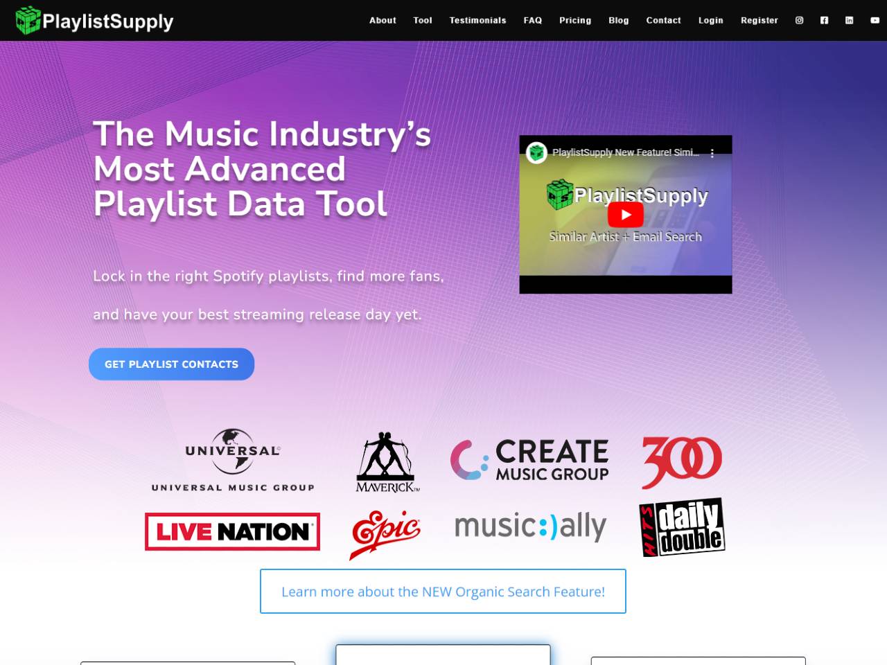 Playlist Supply - Playlist Finding & Promo Tool — Buzzsonic