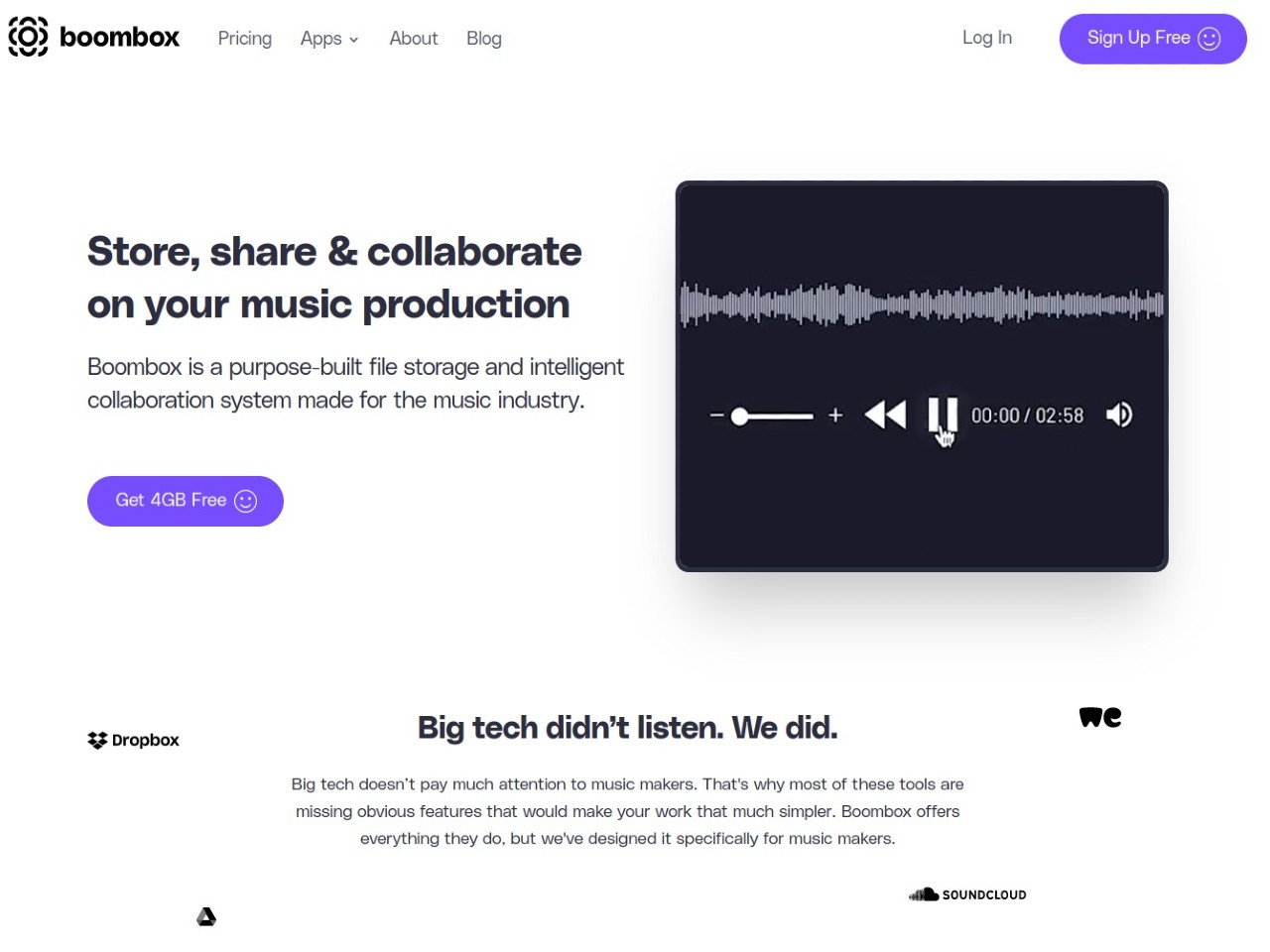 Boombox Audio File Collaboration Tool — Buzzsonic