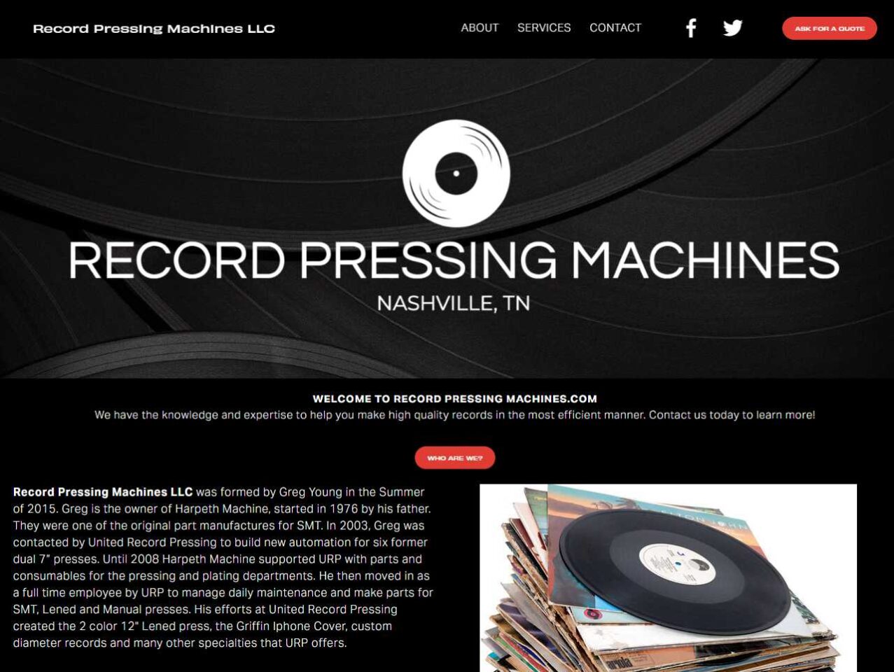 Record Pressing Machines — Buzzsonic