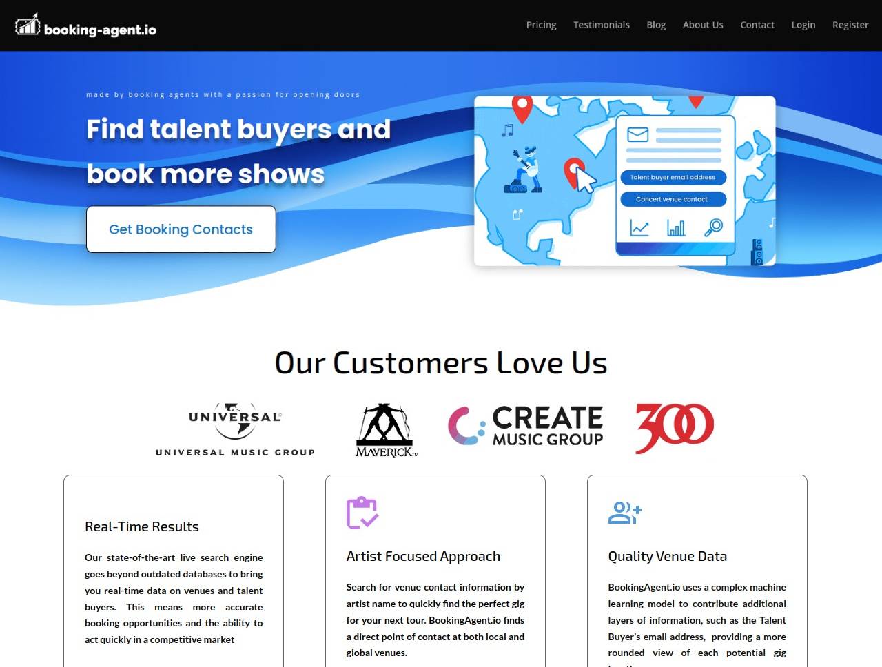 Booking-Agent.io - Live Venue & Talent Buyers Search — Buzzsonic